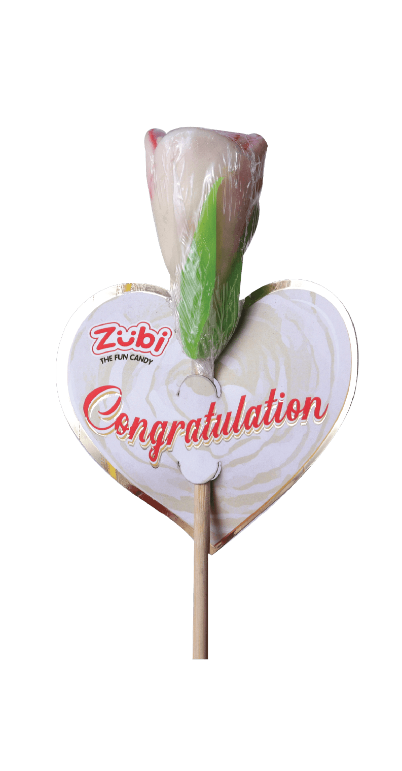 Rose Red Lolly Candies - 18 pcs Party Pack | Zubi International