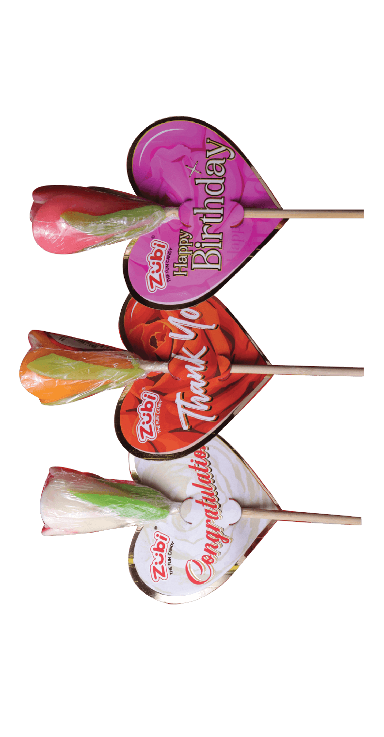 Rose Colours Lollies - 18 pcs Party Pack | Zubi International