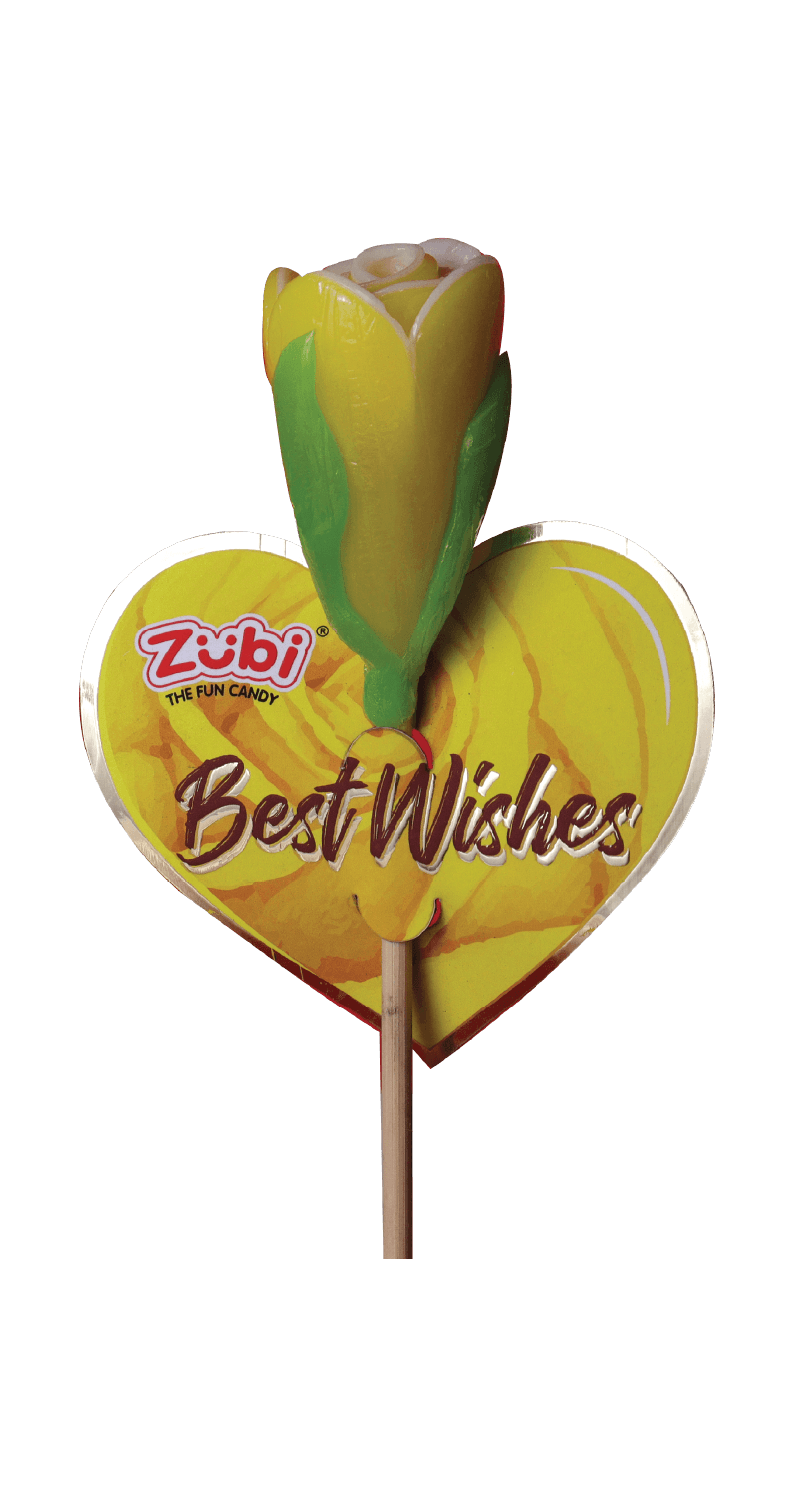 Rose Red Lolly Candies - 18 pcs Party Pack | Zubi International