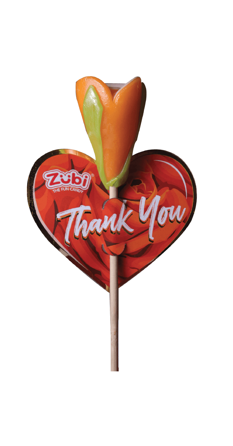 Rose Red Lolly Candies - 18 pcs Party Pack | Zubi International