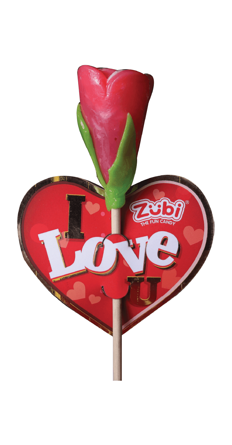 Rose Red Lolly Candies - 18 pcs Party Pack | Zubi International