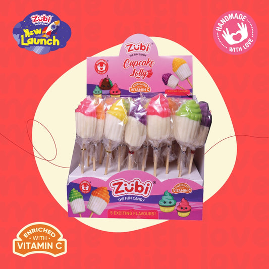 Cupcake Lolly Candies - 36 pcs pack for Parties | Zubi International