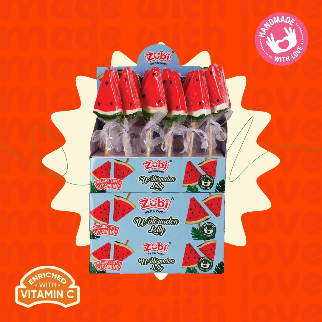 Watermelon Lolly Candies - 18 pcs Party Pack | Zubi International